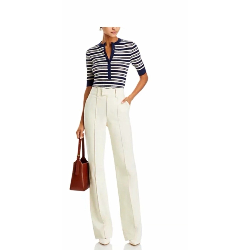 Women's A.L.C. Simon Cotton Bone Ivory Twill Dress Pants Size 2 Minimalist City